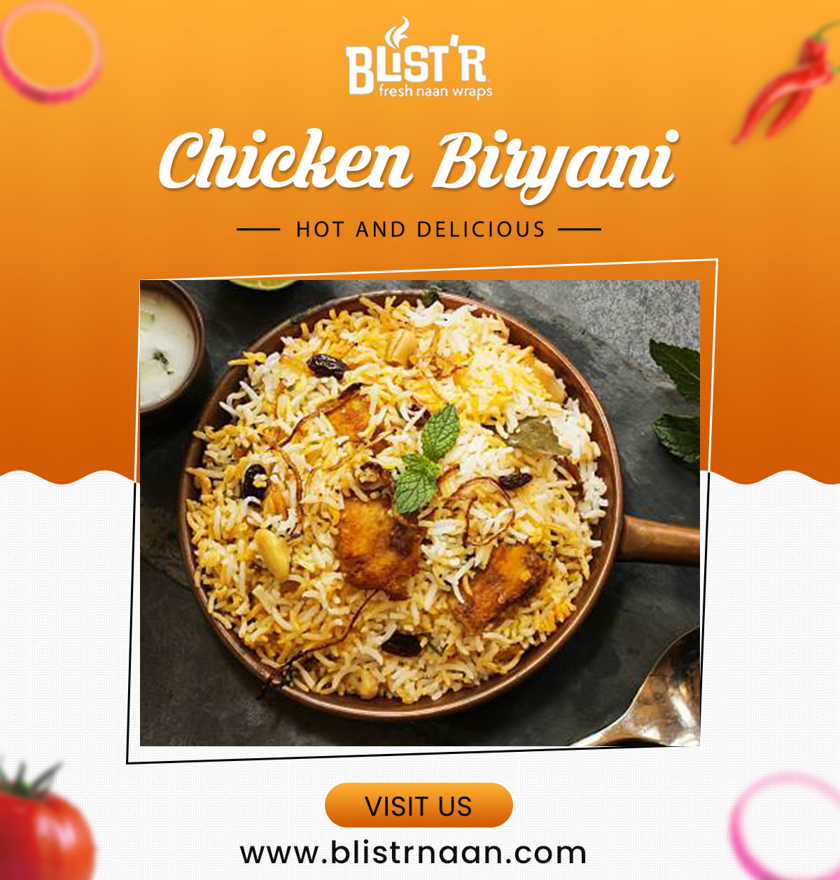 Try Chicken Biryani At Blist'r An Indian Restaurant